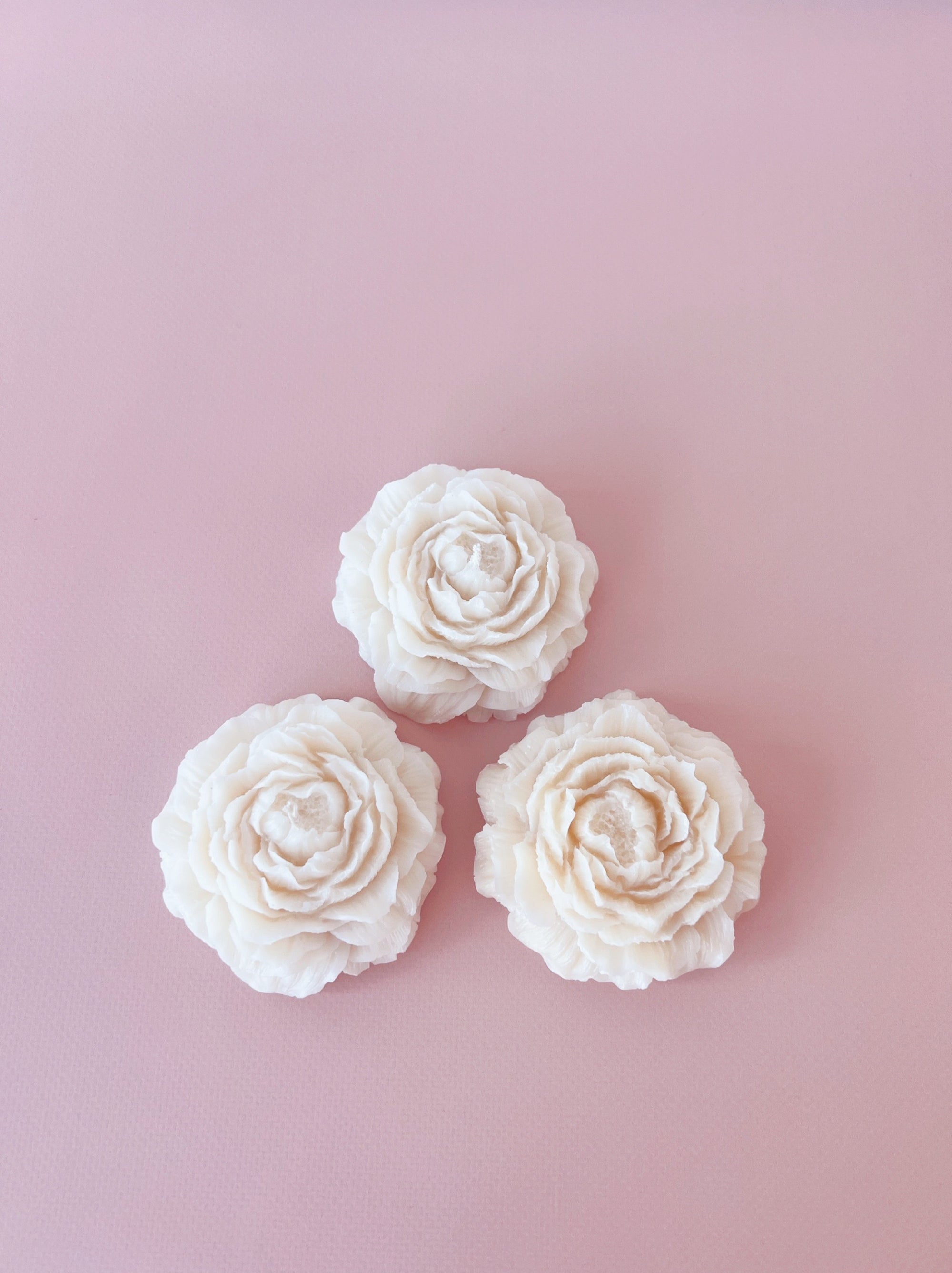 Trio Peony Candles